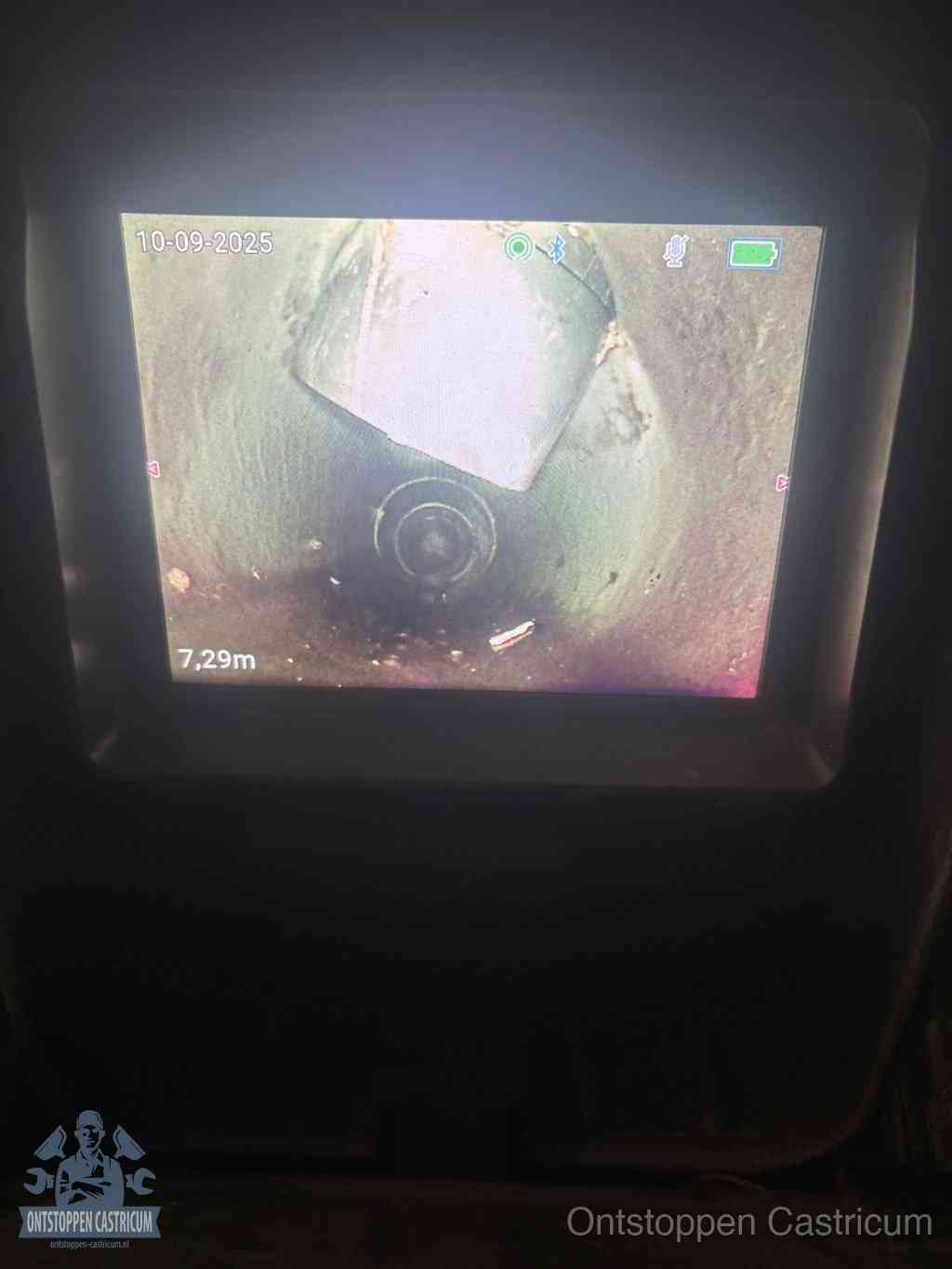 Rioolverzakking camerabeeld in Castricum